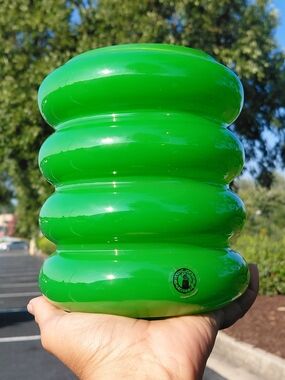 IKEA Green Ribbed  Vintage Limited Edition IKEA Solstrale Green Glass Vase